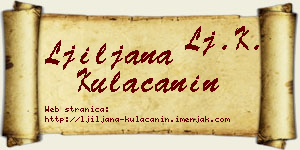 Ljiljana Kulačanin vizit kartica